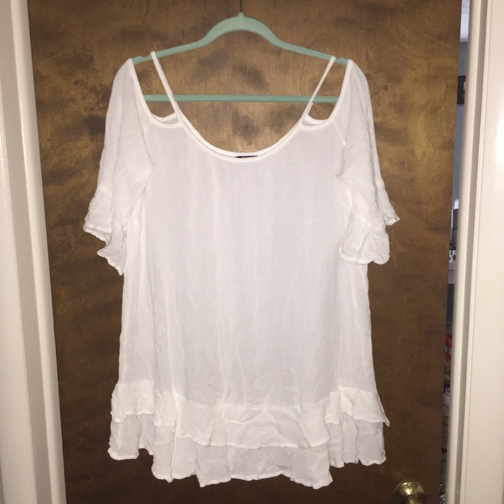 White Gauze Swim Cover Up